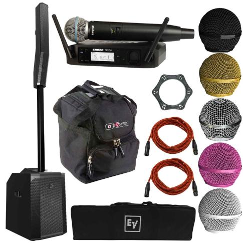 EV Evolve 50 Portable Bluetooth Column PA System with Wireless System and Case Package