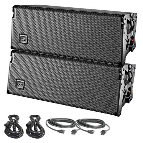(2) DAS Event 208A Dual 8" Multipurpose Powered Line Array Speakers Bundle