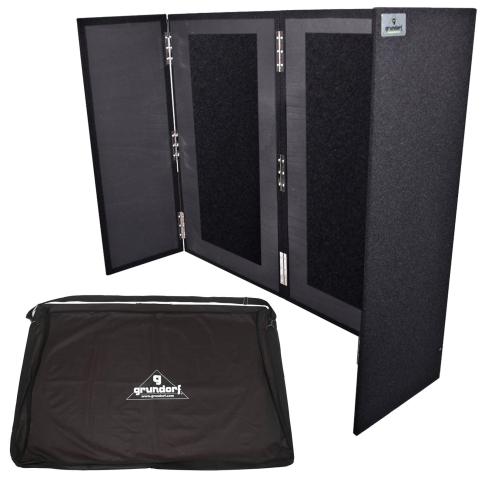 Grundorf FAC-6048B DJ Booth Facade Frontboard & Case Bundle