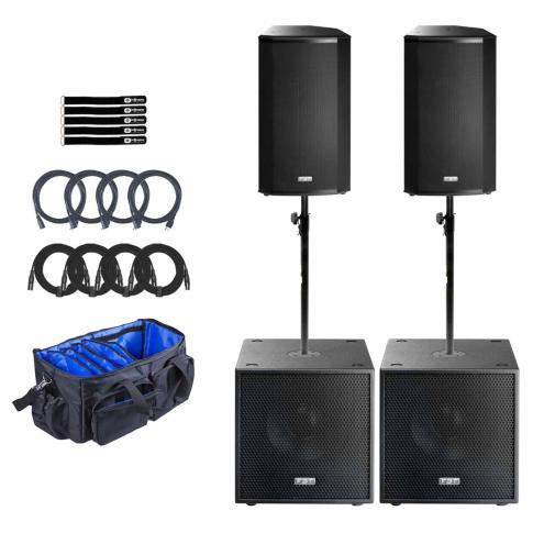 FBT VENTIS 112A 2-Way Active 12" Speakers with 15" Subwoofers Duo Pack