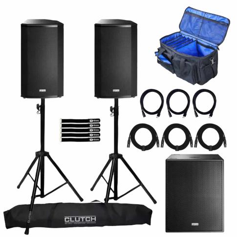 FBT VENTIS 112A Active 12" Speakers 2-Pack with Q 118 SA Subwoofer