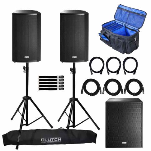 FBT VENTIS 115A 2-Way Active 15" Speaker 2-Pack with Q118 SA Subwoofer