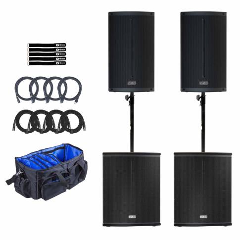 FBT X-LITE 110A 10" Bluetooth Speakers with 15" Subwoofers Duo Pack