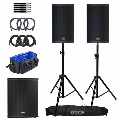 FBT X-LITE 112A 12" Bluetooth Speakers Pair with Compact 15" Subwoofer