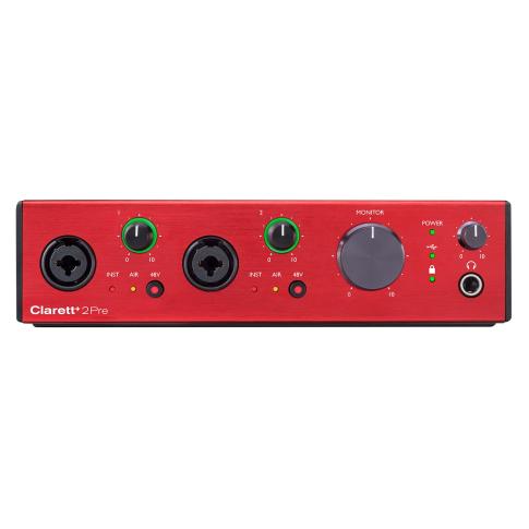 Focusrite Clarett+ 2Pre 10-In / 4-Out USB Audio Interface Front