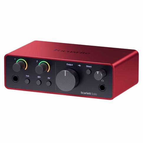 Focusrite Scarlett Solo 4th Gen USB Audio Interface Left