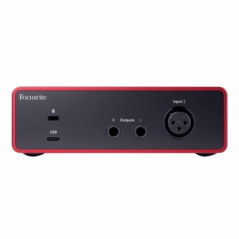 Focusrite Scarlett Solo Studio 4th Gen Interface with Mic & Headphones Rear