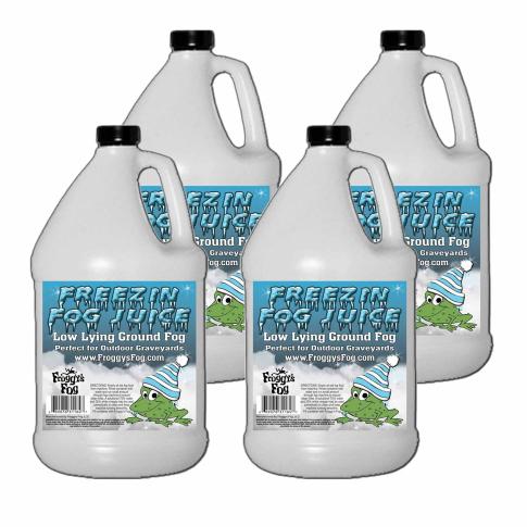 Froggy’s Fog FJ-FZ-1 Freezin Fog Outdoor Graveyard Low Lying Ground Fog Machine Fluid - 4 Gallons