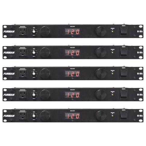 Furman M-8DX 15A 8 Outlet Power Conditioner Surge Protector with Digital Meter 5-Pack
