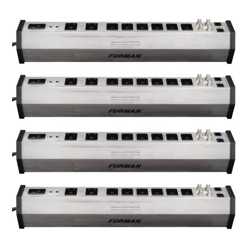 Furman Power PST-8 DIG 15 Amp 8 Outlet Surge Suppressor Noise Filter AC Strip 4-Pack