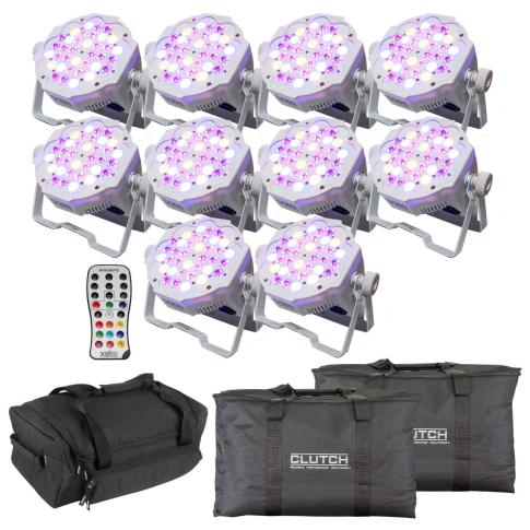 (10) XStatic X-PAR36RGBWA1W IRC Fusion RGBWA Par 36x 1W LED Slim Pars Package