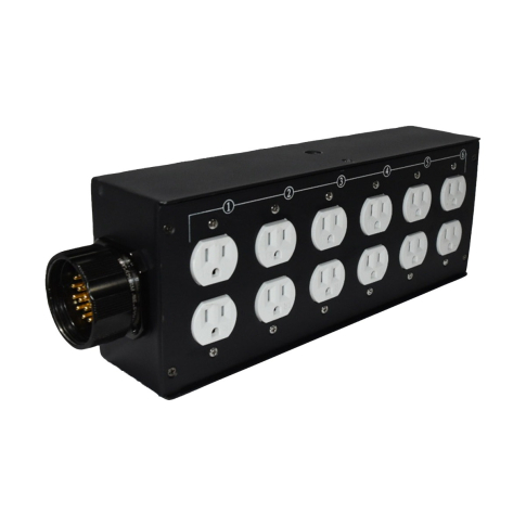 Gamma GL-POWERBRICK Socapex to Edison Breakout Box Angle
