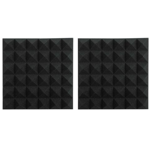 Gator Cases 2" Thick 12x12" Charcoal Acoustic Pyramid Panels (Pair)