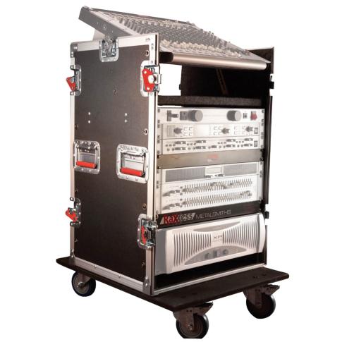 Gator Cases G-TOUR 10X14 PU G-Tour Series 10U Top 14U Side Road Pop-Up Console Rack Case