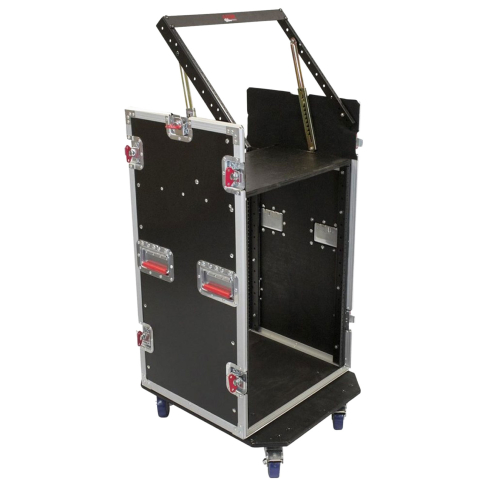 Gator Cases G-TOUR 10X16 PU G-Tour Series 10U Top 16U Side Road Pop-Up Console Rack Case