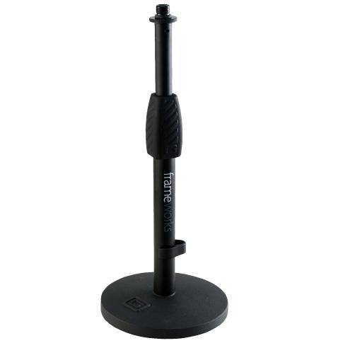 Gator Frameworks GFW-MIC-0601 Desktop Microphone Stand with Round Base and Twist Clutch