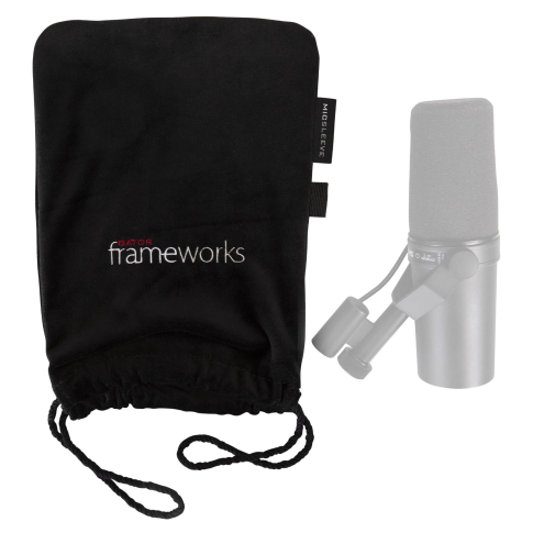 Gator Frameworks GFW-MICPOUCH Soft Velvet Bag for Studio Microphones
