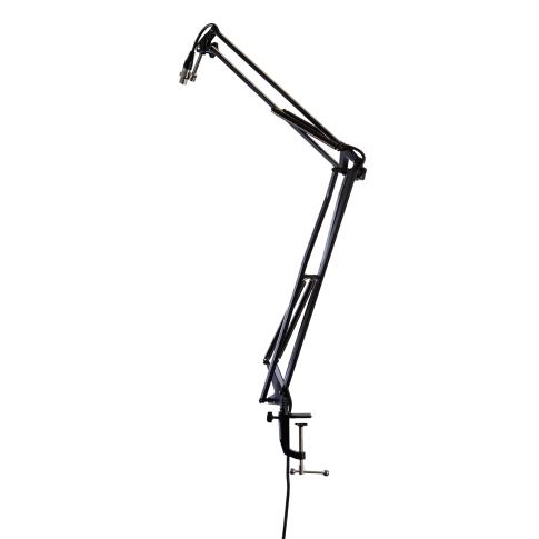 Gator Frameworks GFWMICBCBM1000 Desk-Mounted Broadcast Boom Mic Stand Rear Left