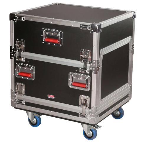 Gator Cases G-TOUR-GRC-1406 G-Tour Series Fixed 14U Top 6U Side Road Console Rack Left Angle