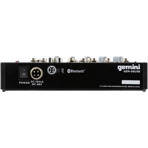 Gemini GEM-08USB 8 Channel USB Mixer with Cables | IDJNOW