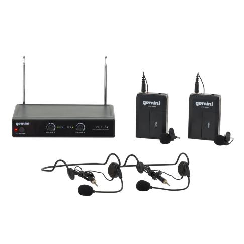 Gemini VHF-02HL Dual Channel VHF Lavalier Wireless System