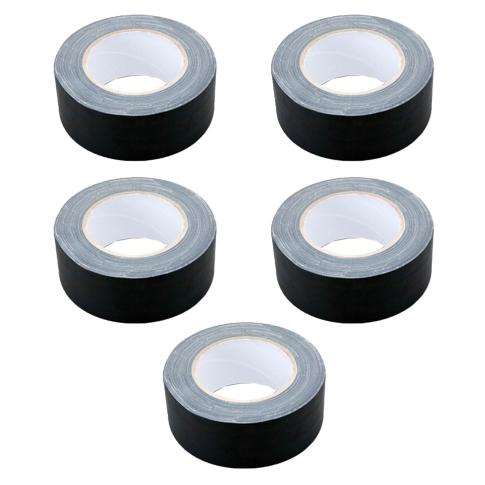 (5) Hosa Technology Black Gaffer Tape 2" x 30 Yard Rolls