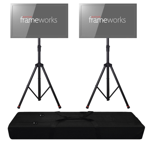 Gator Cases GFW-AV-LCD-2 Deluxe Tripod LCD/LED Stand Duo Bundle
