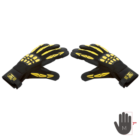 Gig Gear GG1002M Medium Original Gig Gloves v2 in Black & Yellow