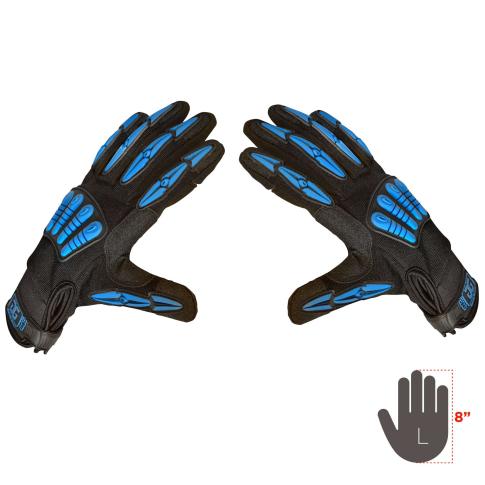 Gig Gear GG1021L Large Cold Weather Thermo-Gig Gloves in Black & Blue Pair