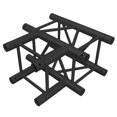 Global Truss SQ-4129 BLK/MTE 3-Way 90 Degree T-Junction Black Matte