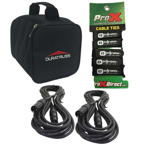 Global Truss CPC Pak Truss Accessory Pouch with Universal 20FT XLR Connecting Cables Package