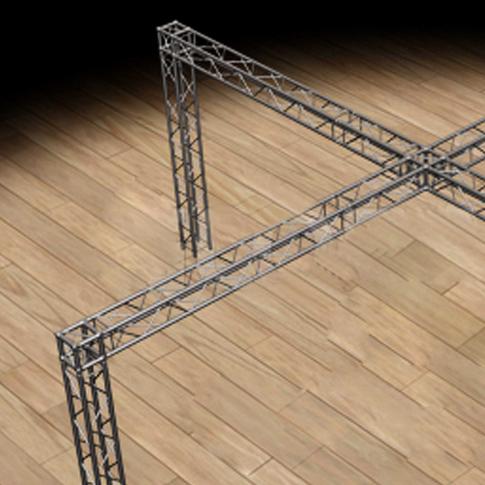 Global Truss TB-20X20 X Shape Trade Show Booth F34-005 Close Up