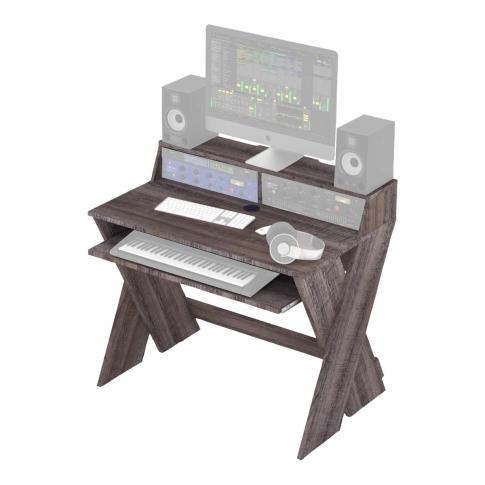 Glorious Sound Desk Compact Walnut Studio Workstation