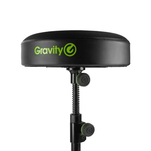Gravity GFDSEAT1 Round Musicians Stool Foldable with Adjustable Height