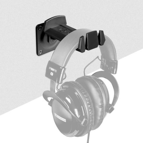 Gravity GHPHWMB01B Wall-Mount Headphones Hanger Example