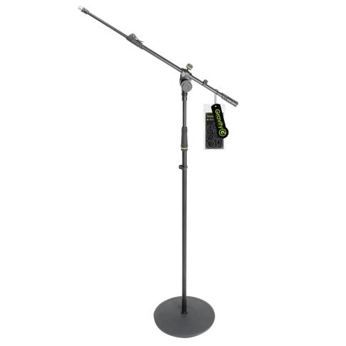 Gravity GMS2322B Microphone Stand with Round Base and 2-Point Adjustment Telescoping Boom