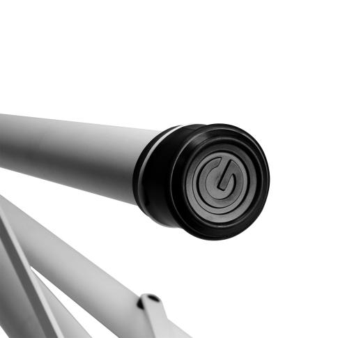 Gravity GSP5211W Aluminum 35 mm Speaker Stand in White Tripod Foot Underside Closeup