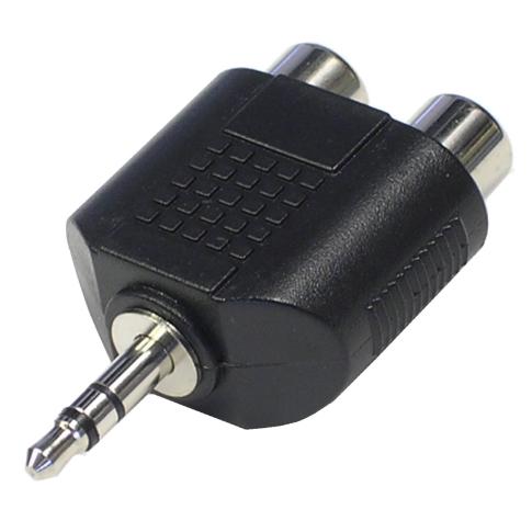 Hosa Technology GRM-193 Dual RCA Female to 3.5 mm TRS Male Adaptor