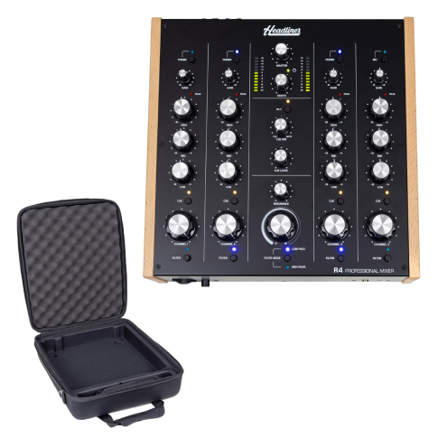Headliner HL90120 R4 4-Channel Analog Rotary DJ Mixer with R4 Case