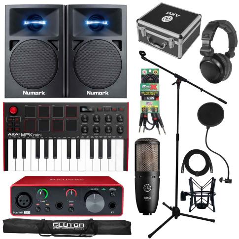 Home Studio Recording Kit w/Focusrite Scarlett Solo G4 USB | IDJNOW