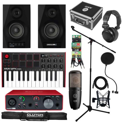 Home Studio Recording Kit w/Focusrite Scarlett Solo G4 USB | IDJNOW