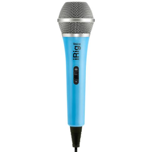 iRig Voice Handeld Karaoke Mic for smartphones and tablets in blue Front