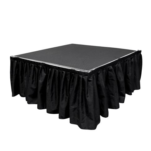 Intellistage ISSK8X32 32” Long Black Stage Skirt