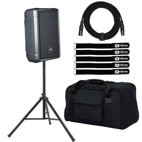 JBL Professional IRX108BT 8" Bluetooth Speaker with Stand & Bag