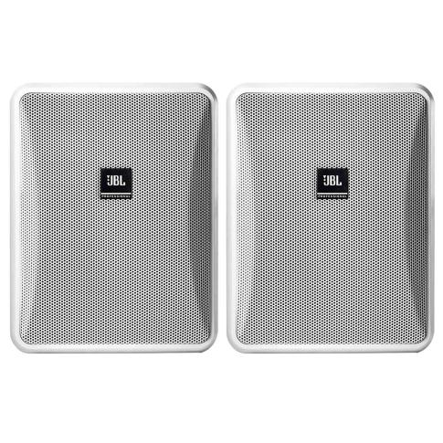 (2) JBL Professional Control 25-1L Compact 8-Ohm Indoor/Outdoor Background/Foreground Speakers (White)