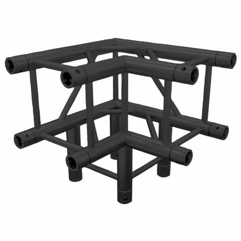 Global Truss SQ-4126 BLK/MTE 3-Way 90 Degree Corner Black Matte