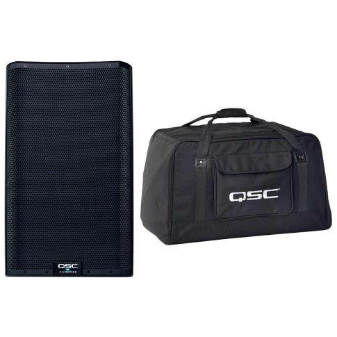 QSC K12.2 K2 Series Two-Way 2000W Active Speaker with 12" Woofer and Carry Case Package