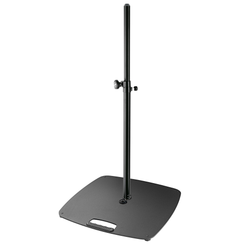 Konig & Meyer 26736 Black Steel Tube Distance Rod with Structured Black 21.6" x 21.6" Steel Base Plate Package
