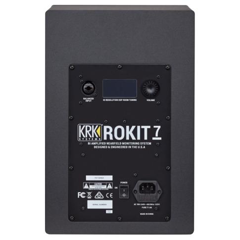 KRK Generation 4 Rokit RP7G4 6.5" Powered Near-Field Studio Monitor Speaker Rear View