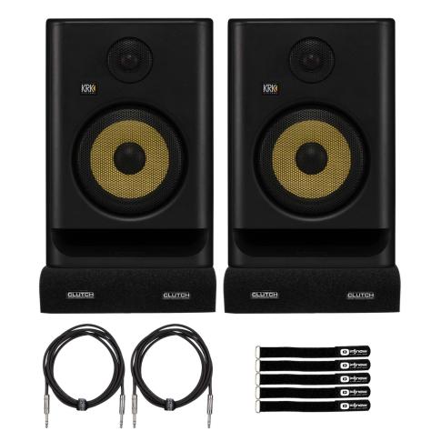 KRK Rokit RP7 G5 7" Studio Monitors 2-Pack with Cables & Isolator Pads